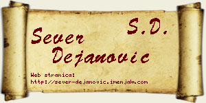Sever Dejanović vizit kartica